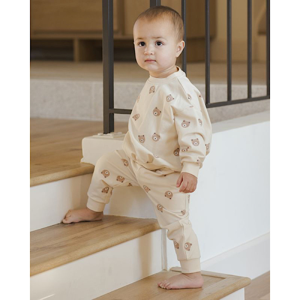 Quincy Mae Relaxed Sweatshirt - Brown Bear