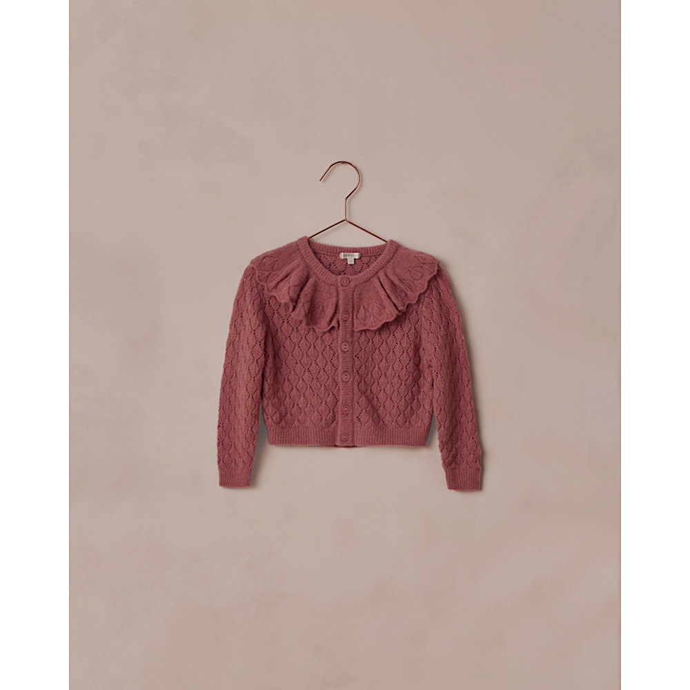 Noralee Noralee Ruffle Cardigan - Raspberry