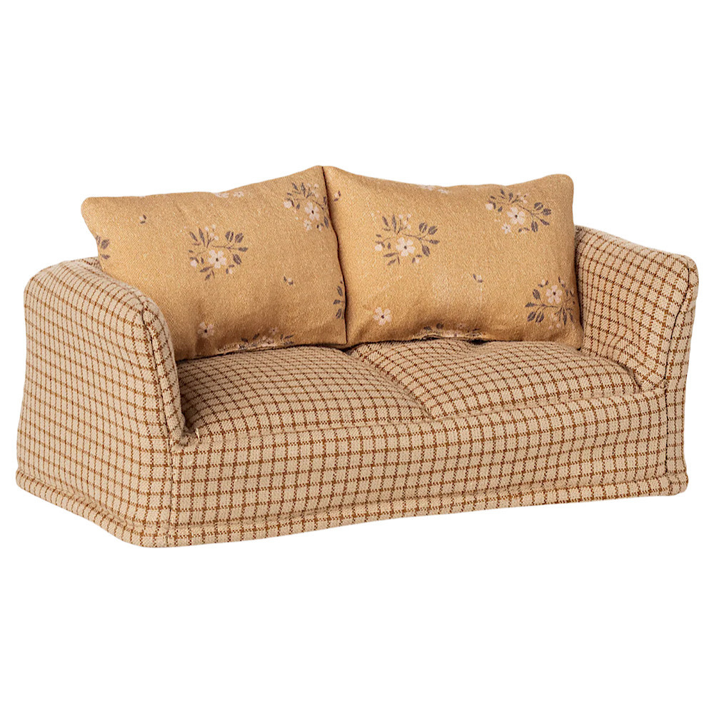 Maileg Couch - Mable Calico & Plaid