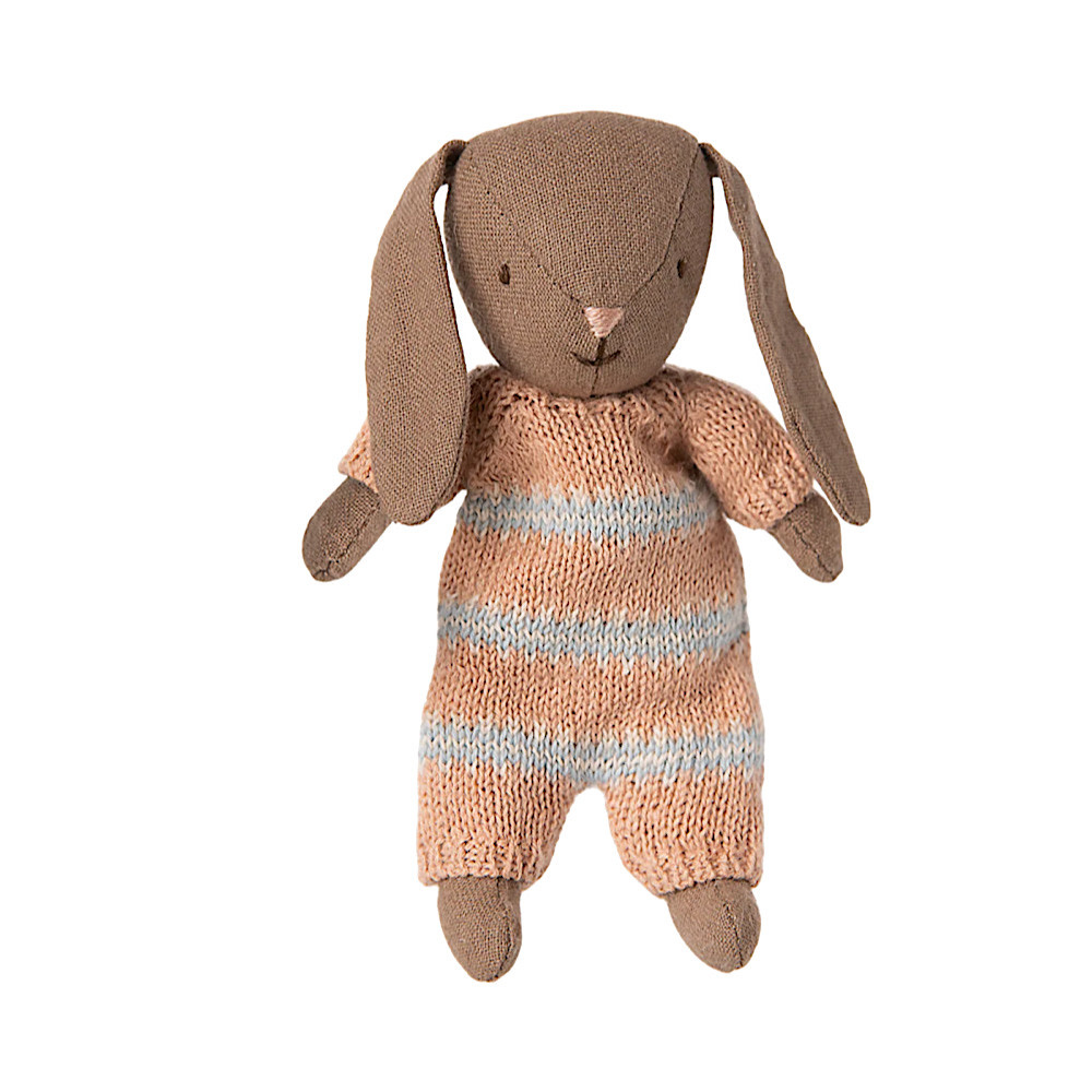 Maileg Maileg Micro Bunny - Brown - Dusty Rose