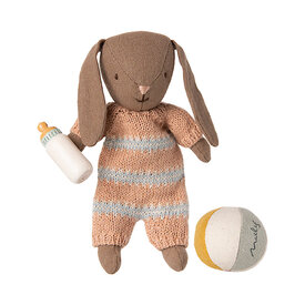 Maileg Maileg Bunny Micro Bottle & Ball Set - Brown - Dusty Rose