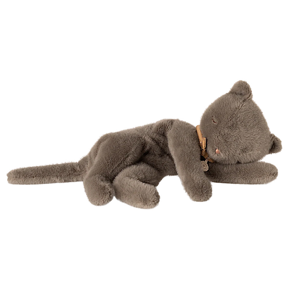 Maileg Sleeping Plush Kitten - Medium - Grey