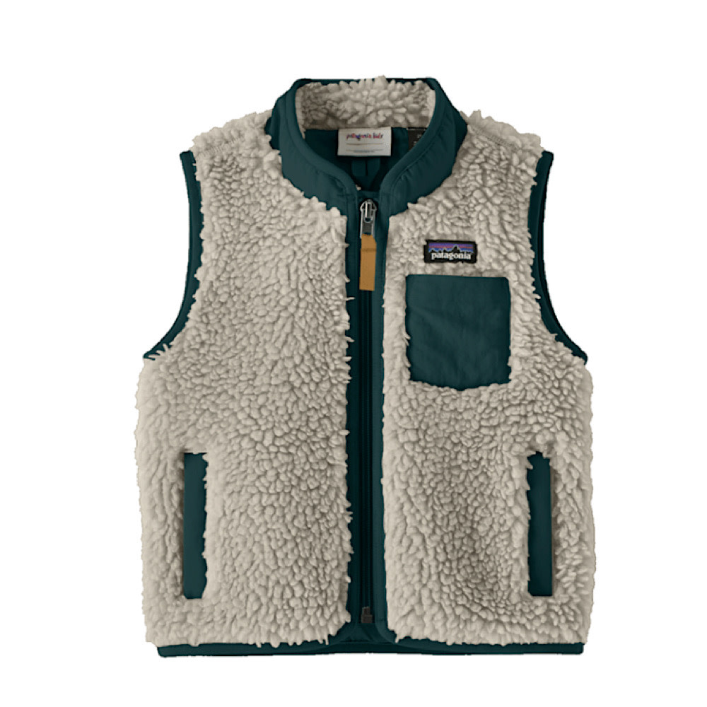Patagonia Patagonia - Baby Retro-X Vest - Natural/Cascade Green