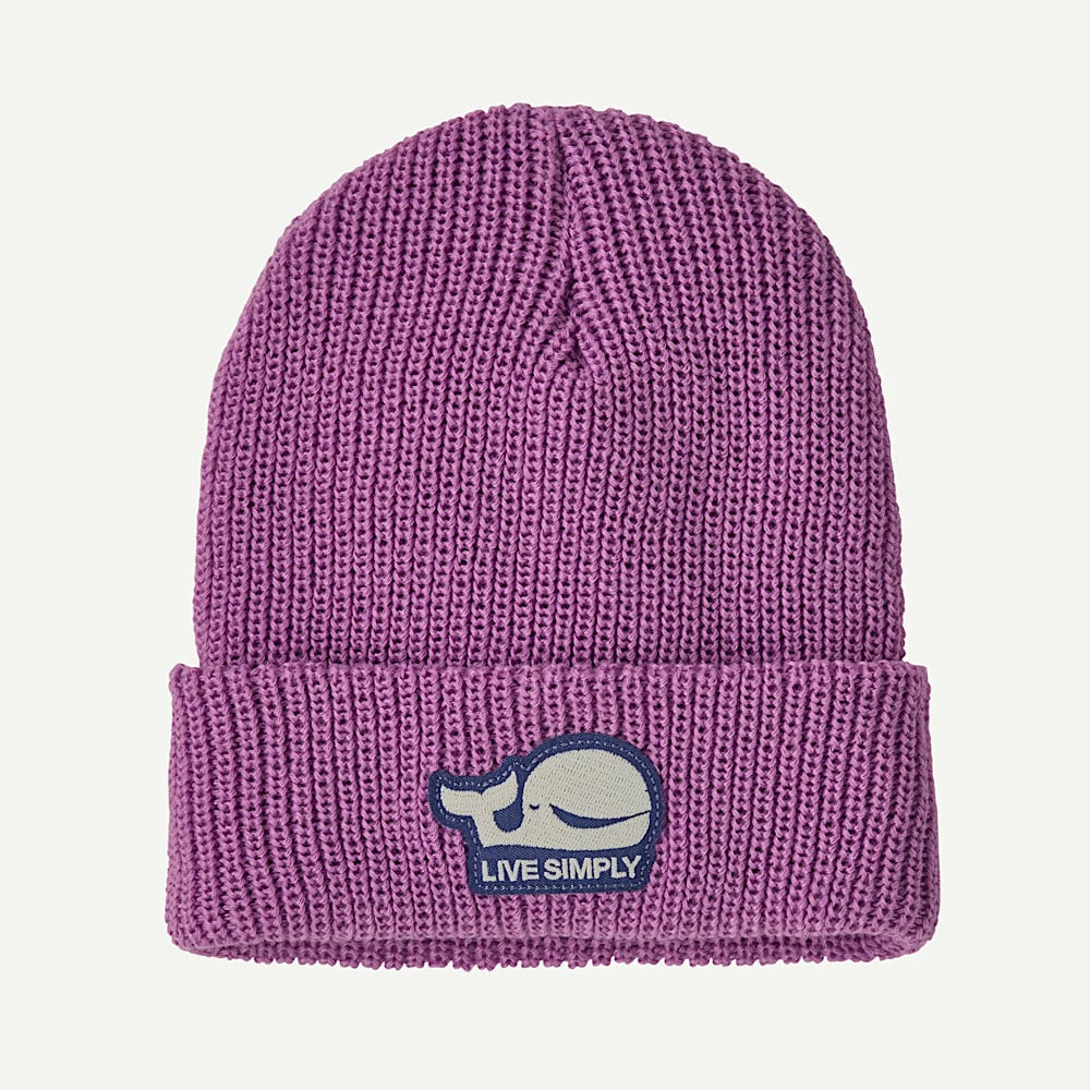 Patagonia Patagonia - Baby Logo Beanie - Live Simply Whale Patch: Brisk Purple
