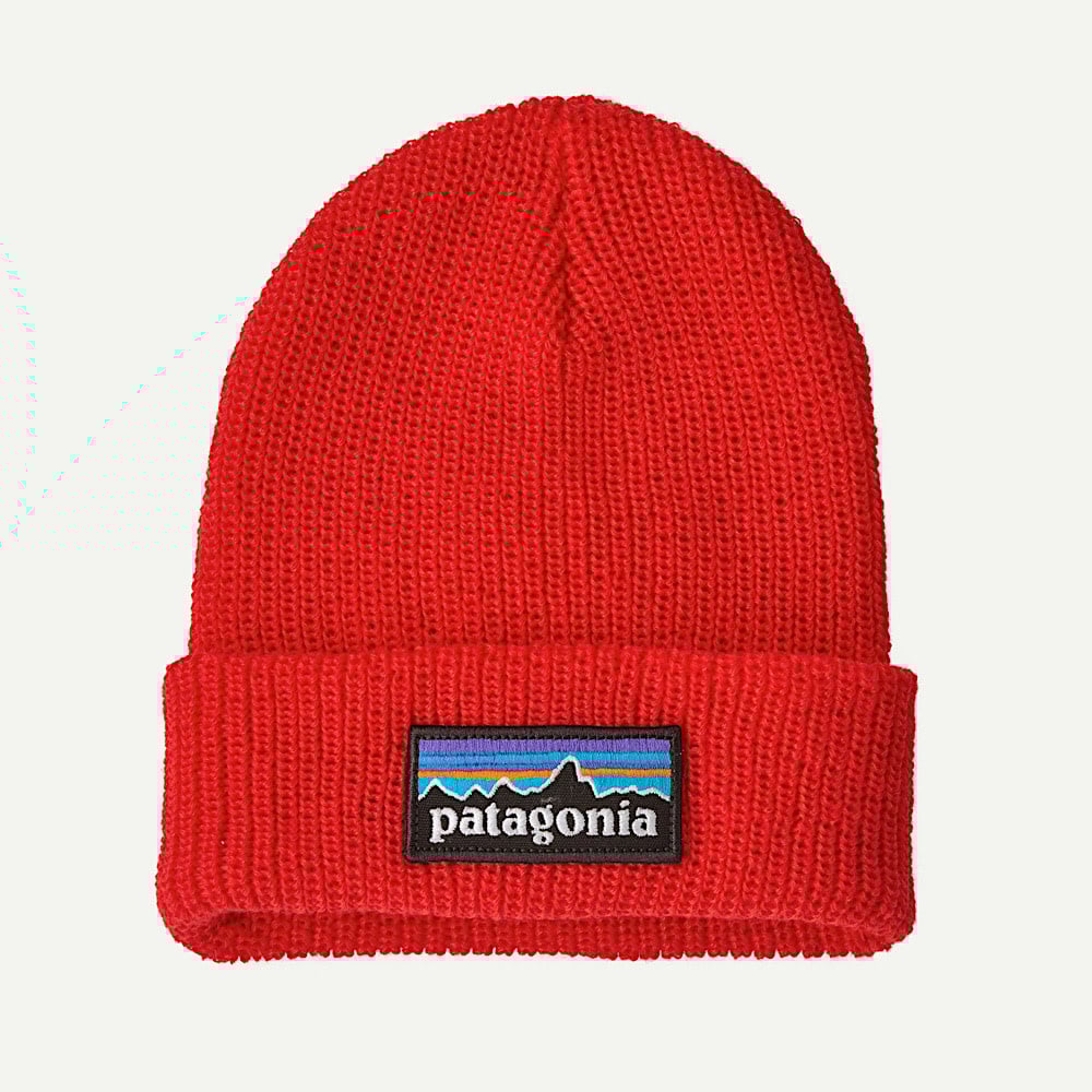 Patagonia Patagonia - Baby Logo Beanie - P-6 Logo: Sizzle Red