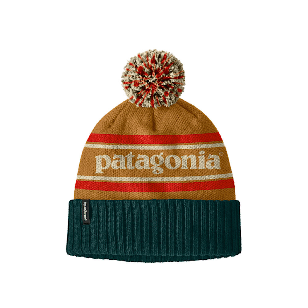 Patagonia Patagonia - Kids Powder Town Beanie - Park Stripe - Talon Gold