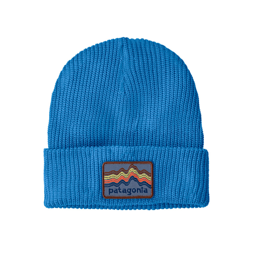 Patagonia - Kids Logo Beanie - Ridge Rise Stripe - Uplift Blue
