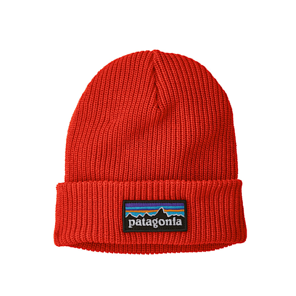 Patagonia Patagonia - Kids Logo Beanie - P-6 Logo - Sizzle Red