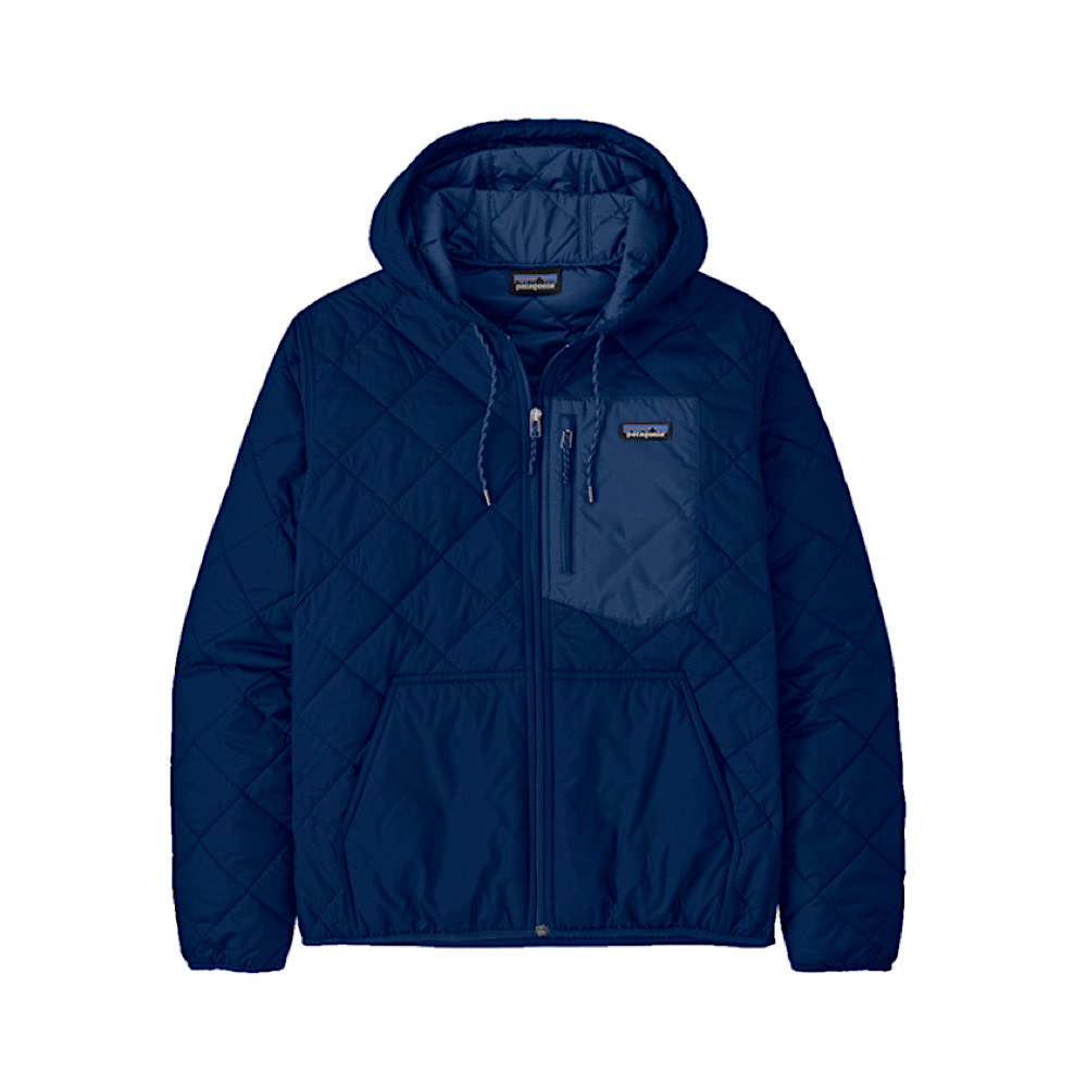 Patagonia - Mens Diamond Quilted Bomber Hoody - New Navy/Clement Blue
