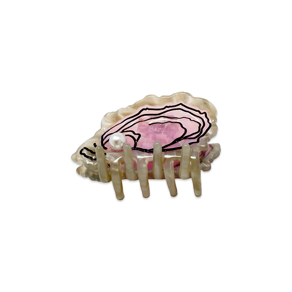 Mini Hair Claw Clip - Oyster
