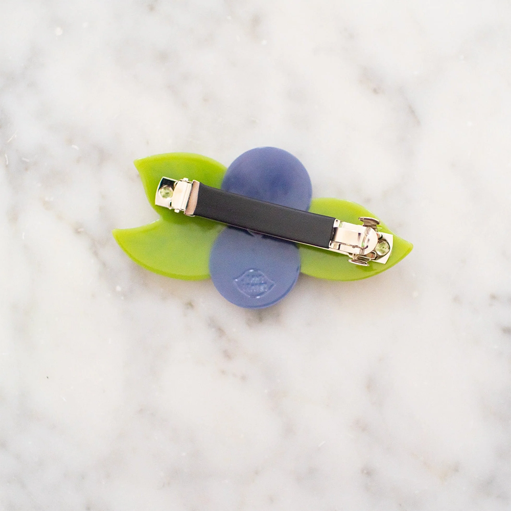 French Barrette Clip - Blueberry