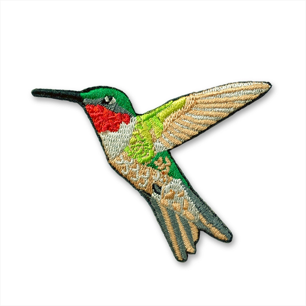 Bird Collective Bird Collective Patch - Ruby Throated Hummingbird