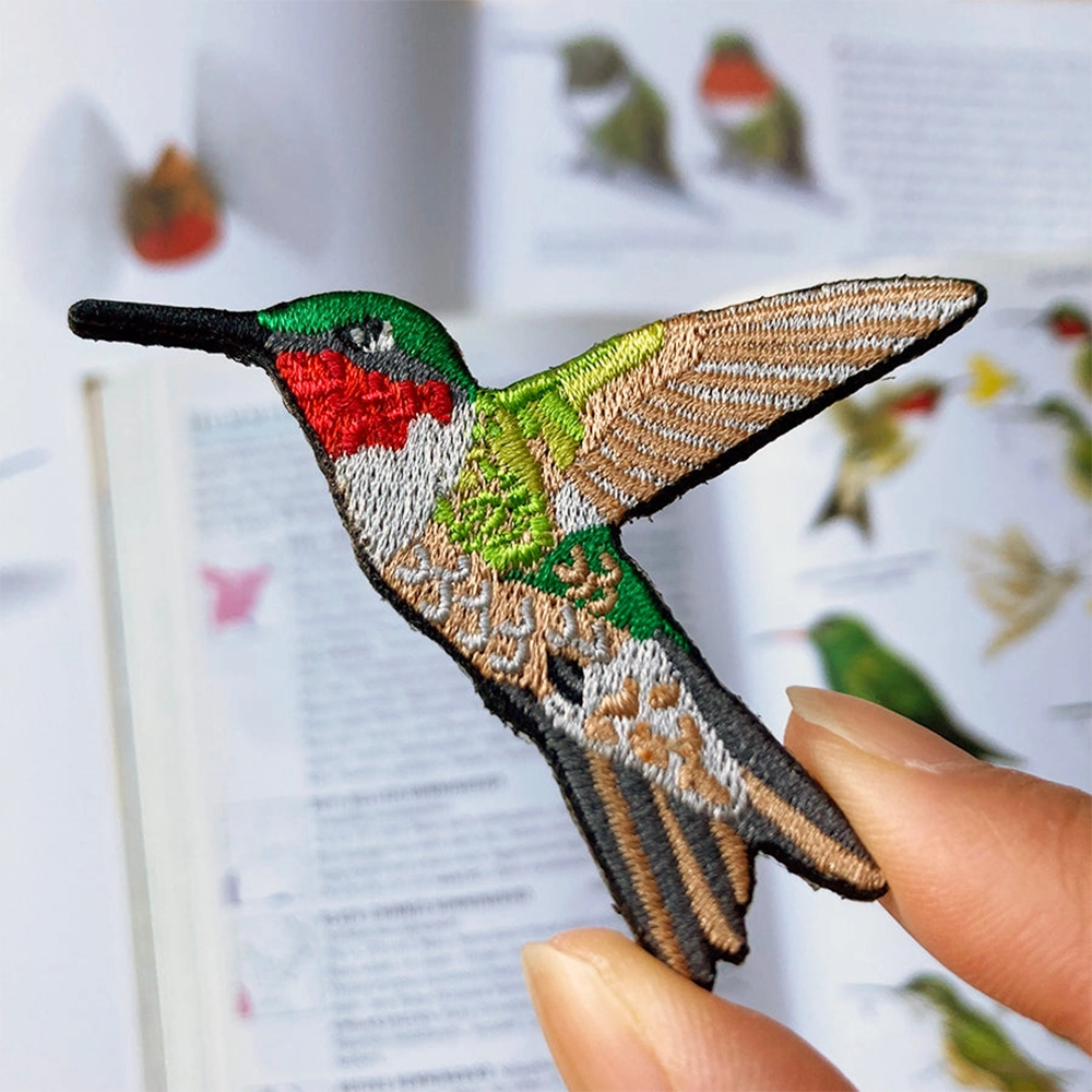 Bird Collective Patch - Ruby Throated Hummingbird