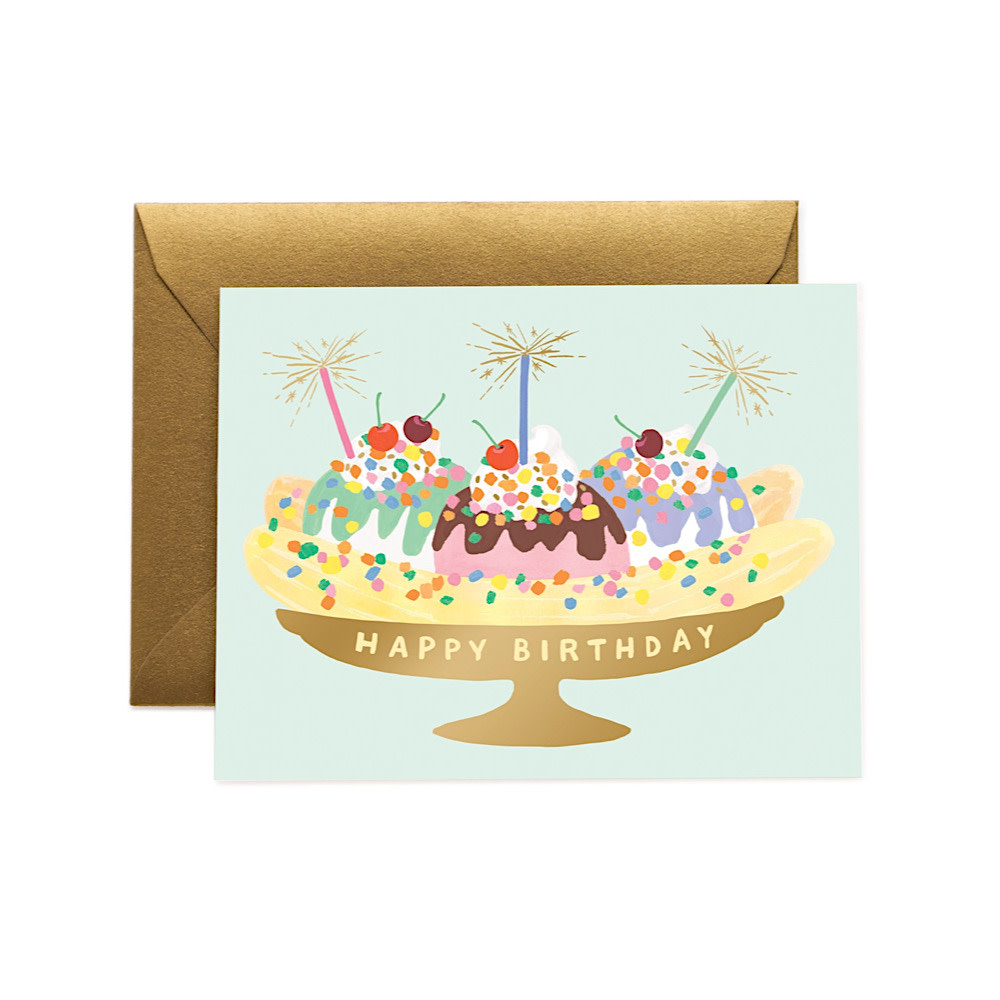 Rifle Paper Co. Card - Banana Split Birthday