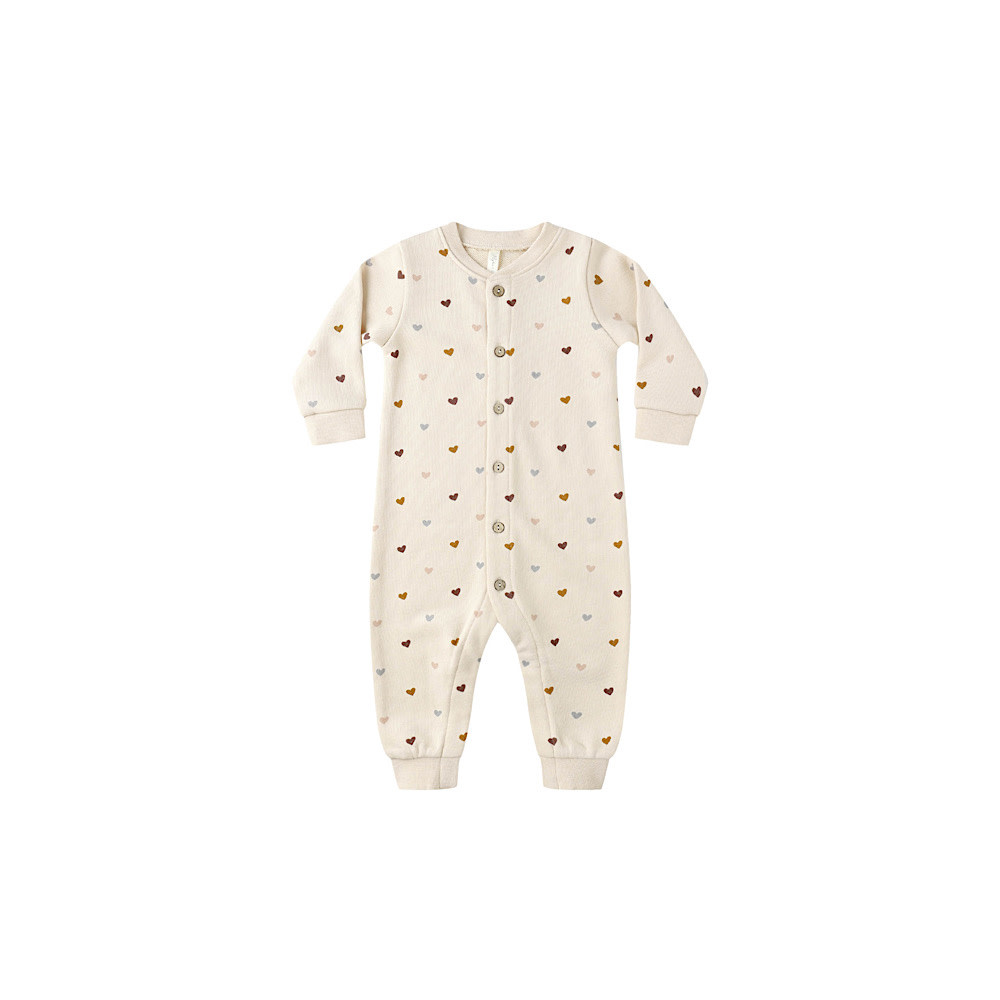 Rylee + Cru Rylee + Cru Button Down Jumpsuit - Hearts