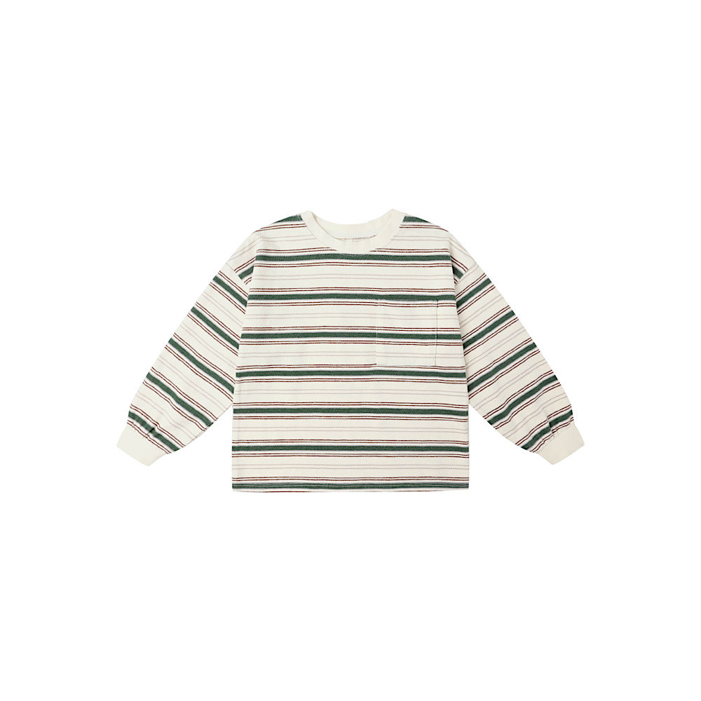 Rylee + Cru LLC Rylee + Cru Relaxed Long Sleeve Tee - Retro Stripe