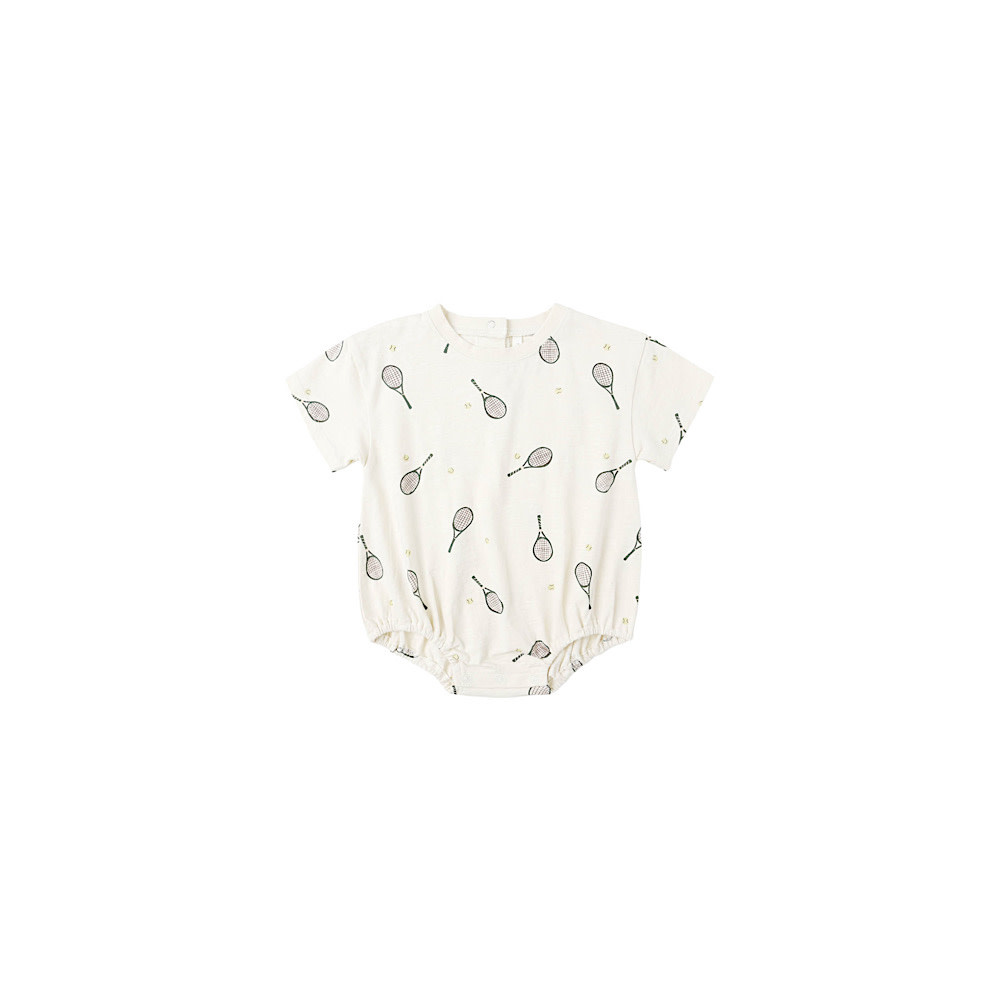 Rylee + Cru LLC Rylee + Cru Relaxed Bubble Romper - Tennis