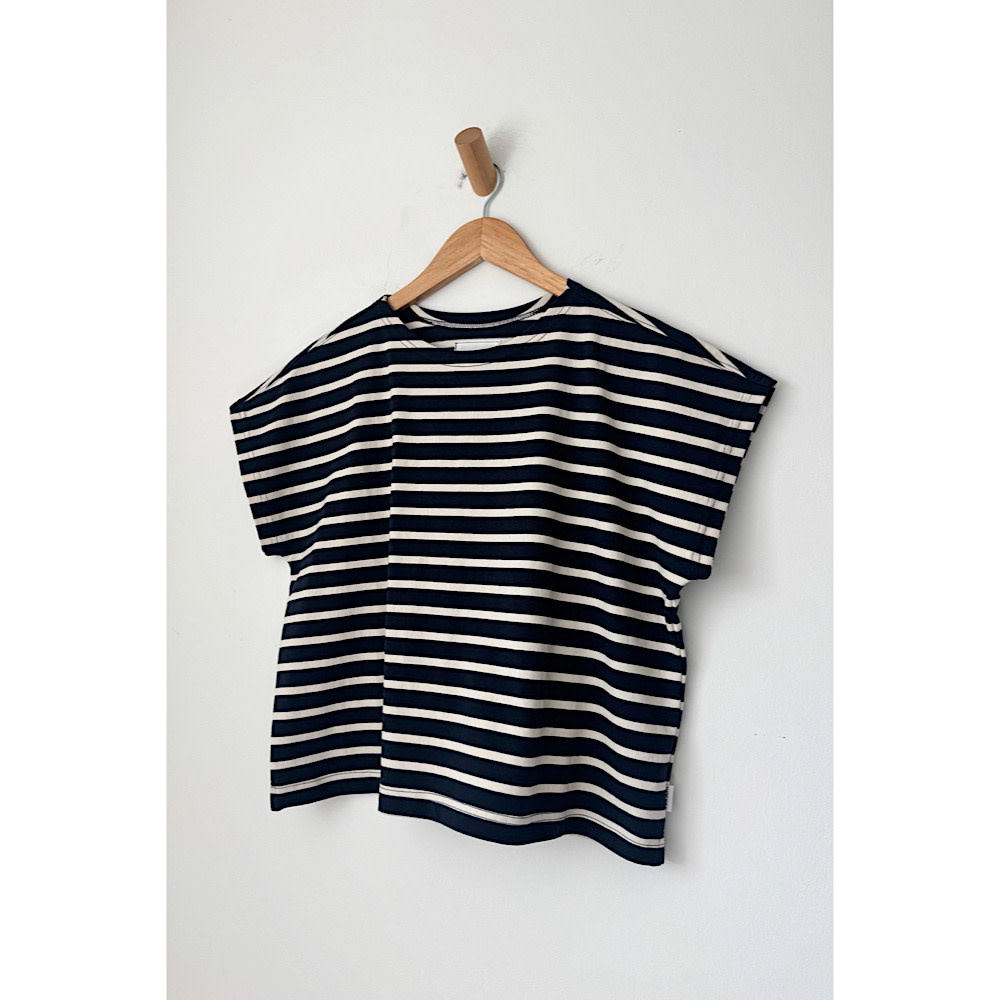 Le Bon Shoppe Manon Tee - White Stripe on Navy