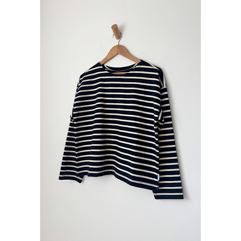 Le Bon Shoppe Sailor Top - White Stripe on Blue