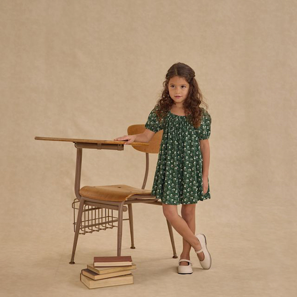 Rylee + Cru Sabrina Mini Dress - Green Ditsy