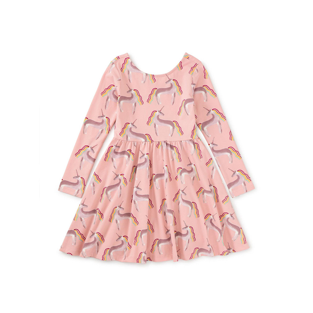 Tea Collection Printed Ballet Dress - Rainbow Unicorn