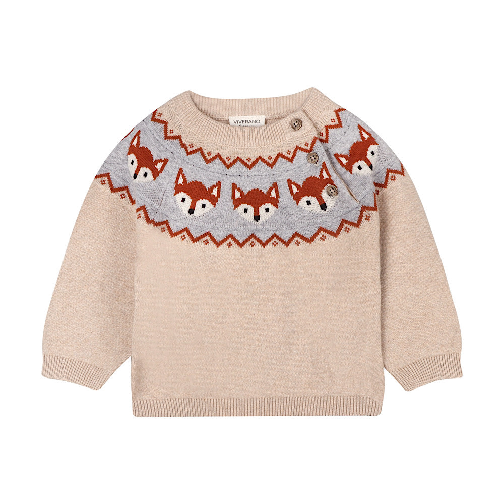 Viverano Organics Viverano Organics Fair Isle Sweater - Fox