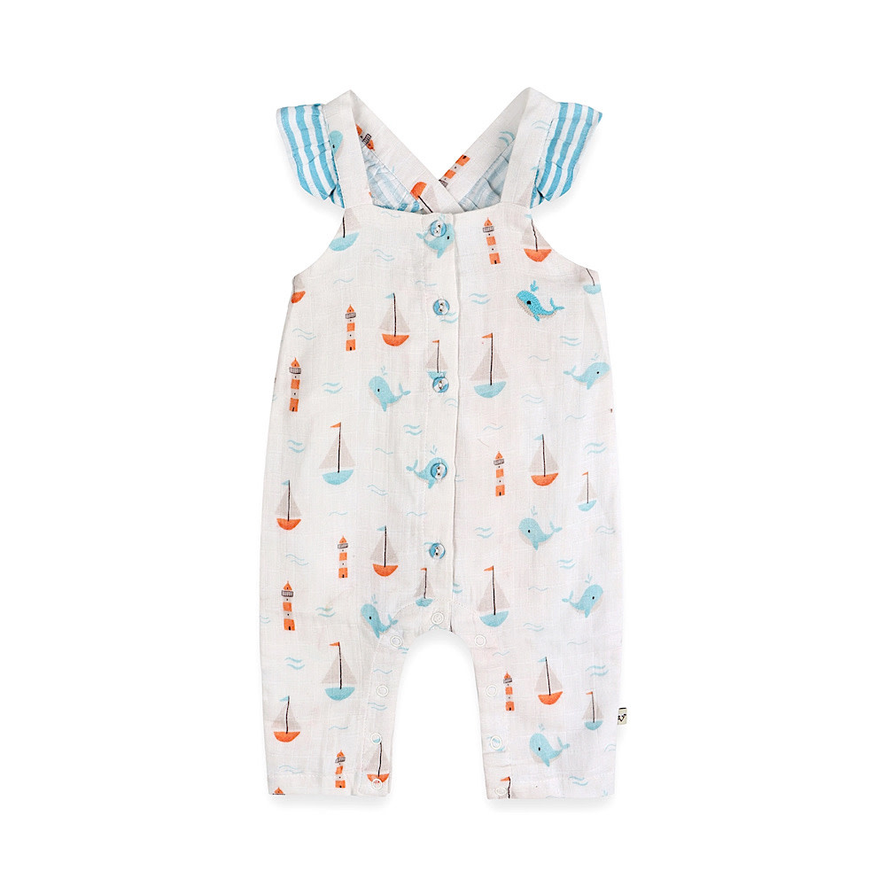 Viverano Organics Viverano Organics Baby Jumpsuit - Sailboat/Whales