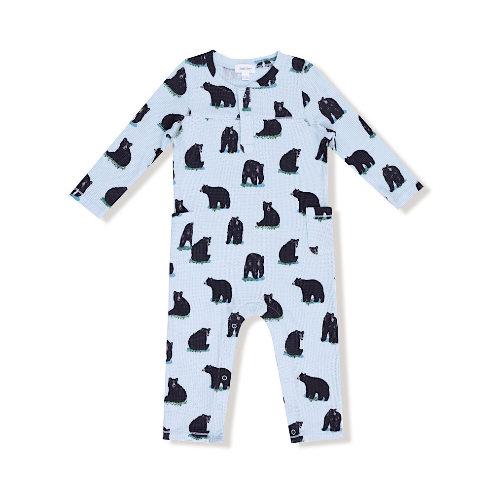 Angel Dear Angel Dear Uni Romper - Black Bears