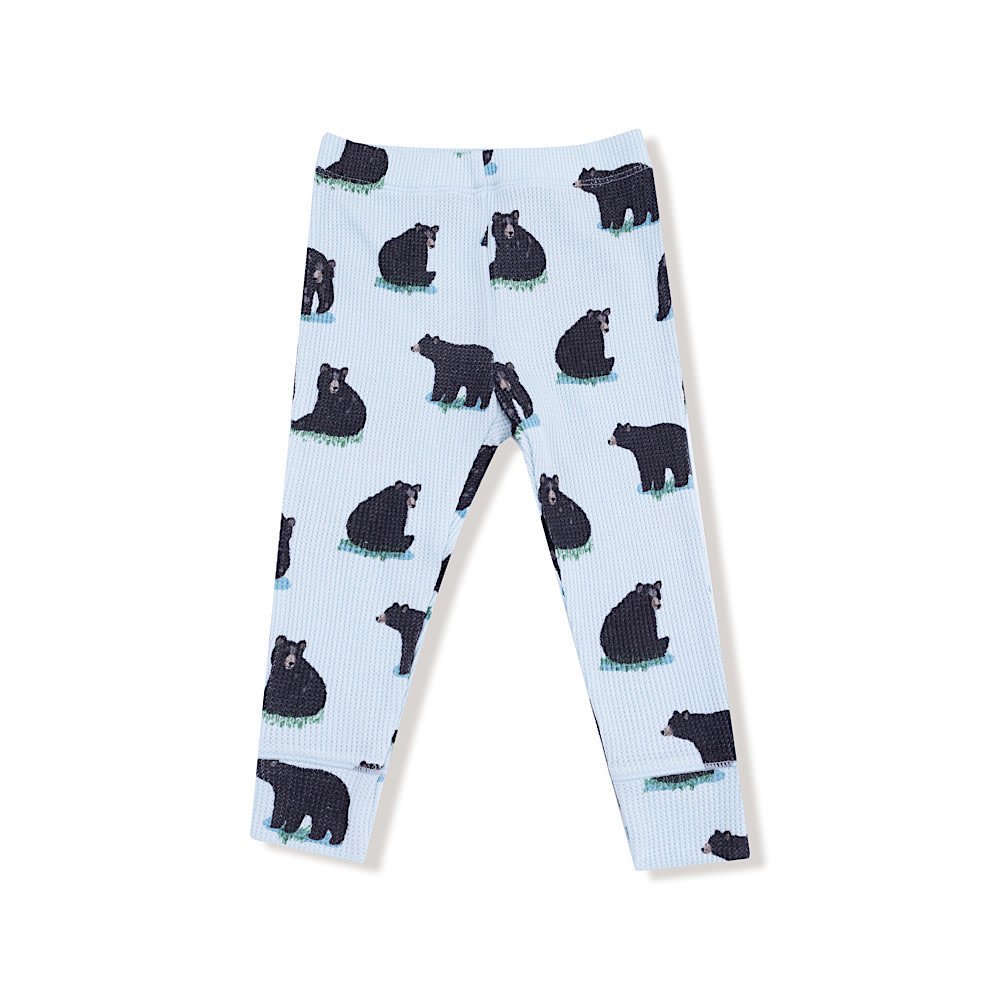 Angel Dear Long Sleeve Loungewear Set - Black Bear