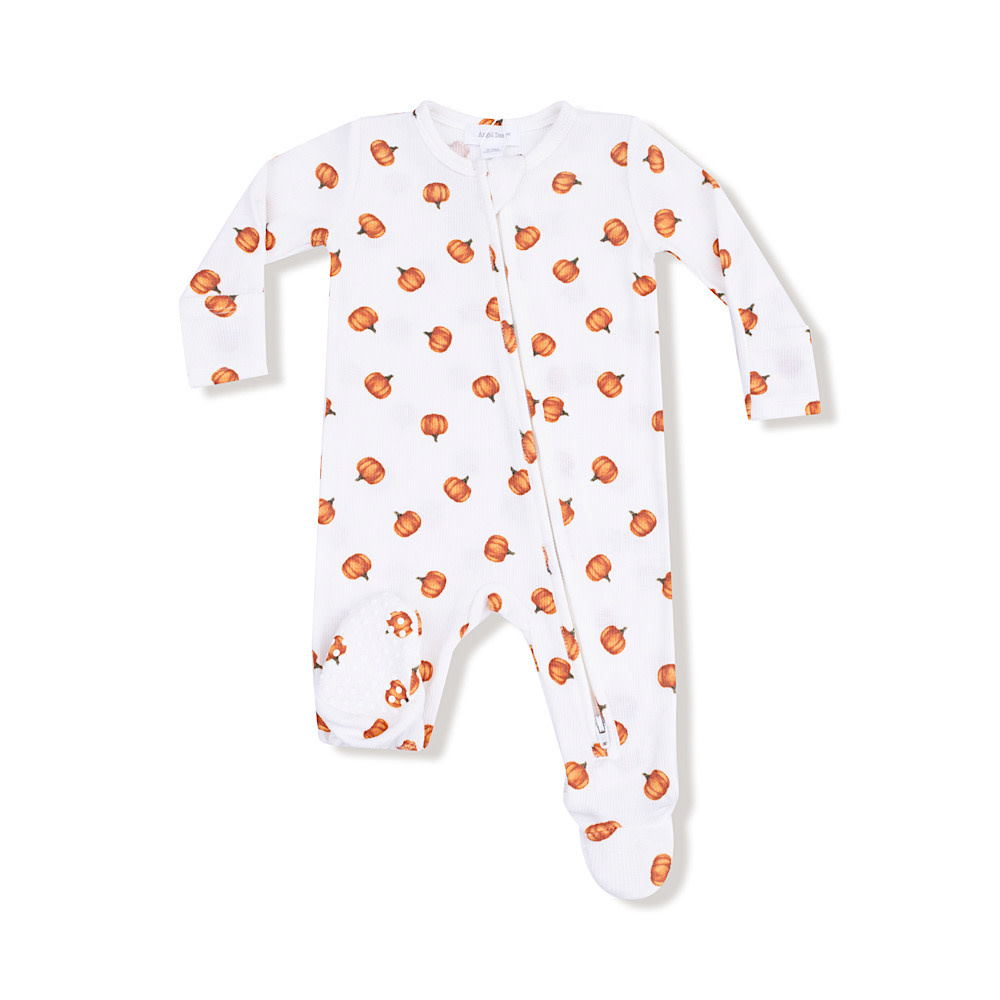Angel Dear Angel Dear 2 Way Zipper Footie Romper - Little Pumpkin