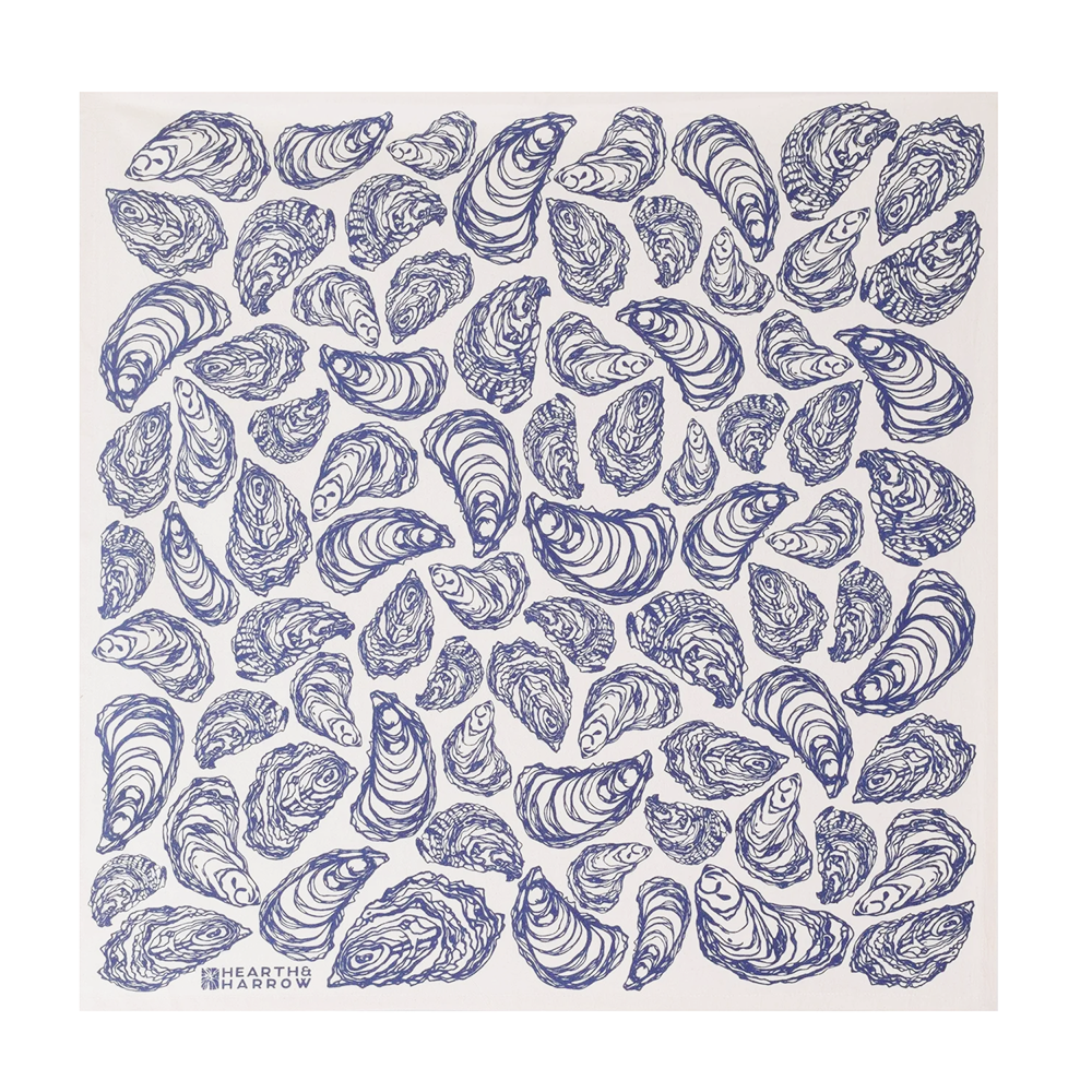 Hearth & Harrow Hearth & Harrow Cotton Tea Towel - Blue Oyster
