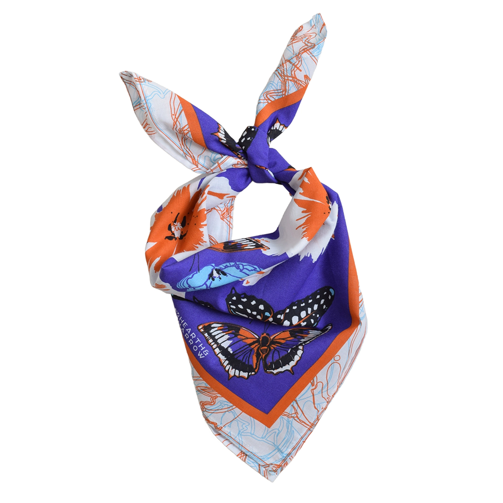 Hearth & Harrow Cotton Bandana - Butterfly Floral