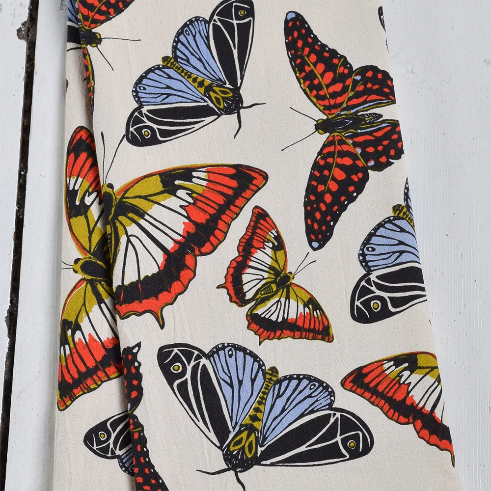 Hearth & Harrow Cotton Oversized Tea Towel 30x30 - Butterfly