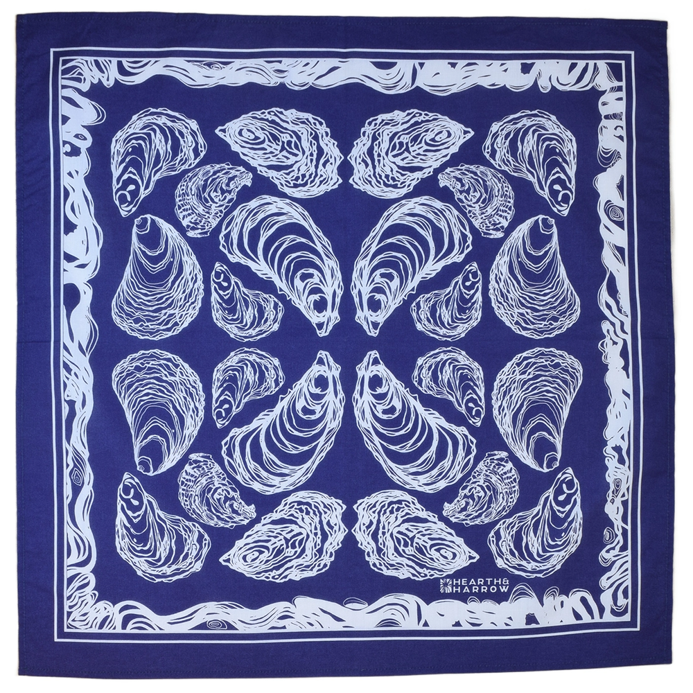 Hearth & Harrow Cotton Bandana - Blue Oyster