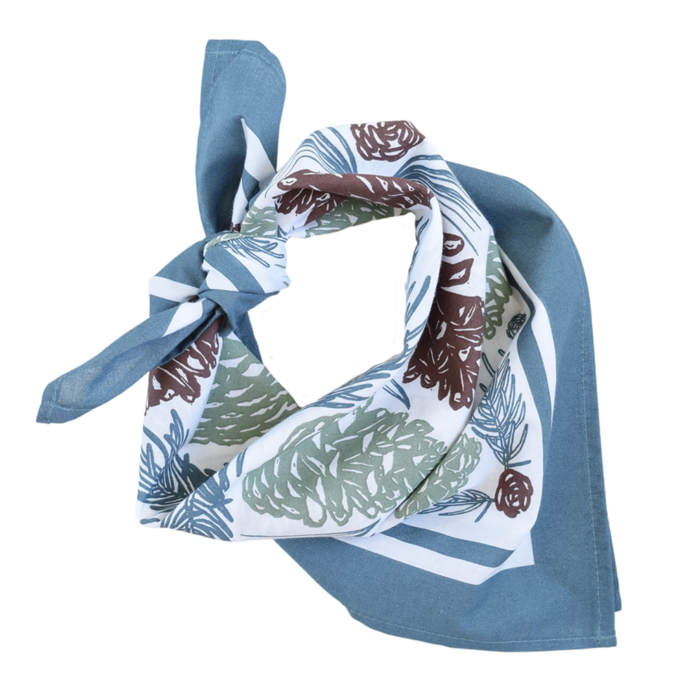 Hearth & Harrow Cotton Bandana - Soft Green Pine Cone