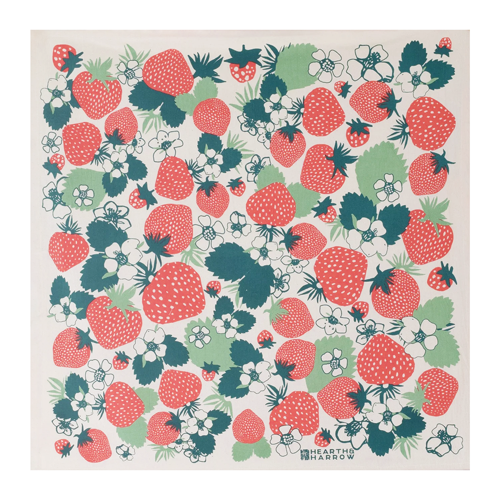 Hearth & Harrow Hearth & Harrow Oversized Cotton Tea Towel - Strawberry