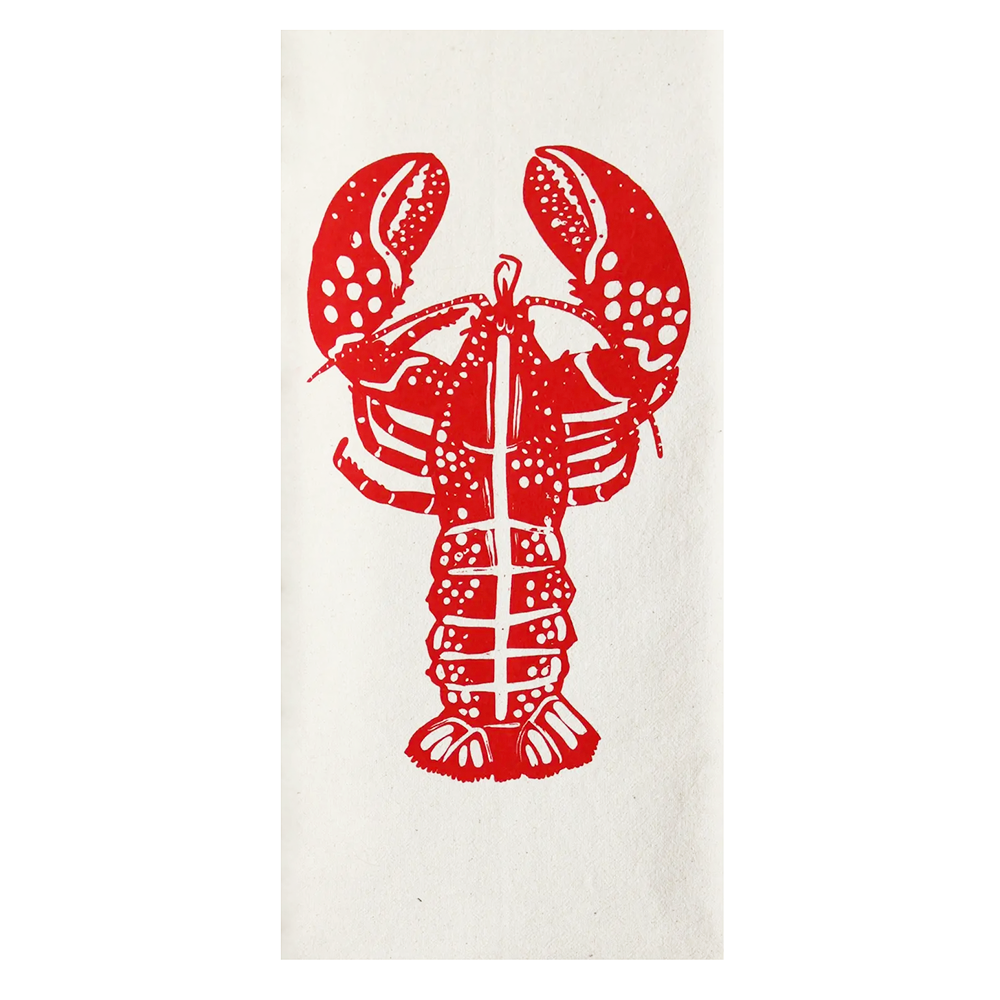Hearth & Harrow Hearth & Harrow Cotton Tea Towel 17x38 - Lobster