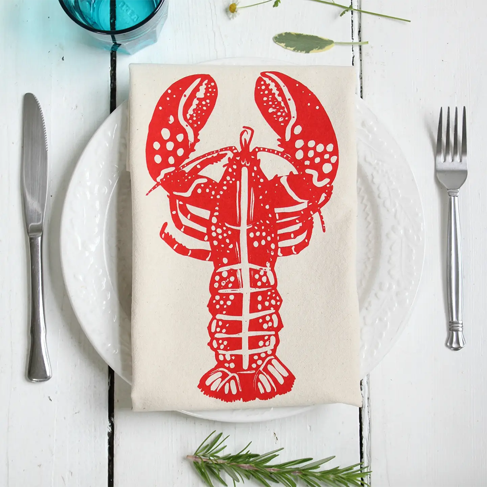 Hearth & Harrow Cotton Tea Towel 17x38 - Lobster