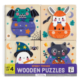 Chronicle Set of 4 Wooden Puzzles - Spooky Friends