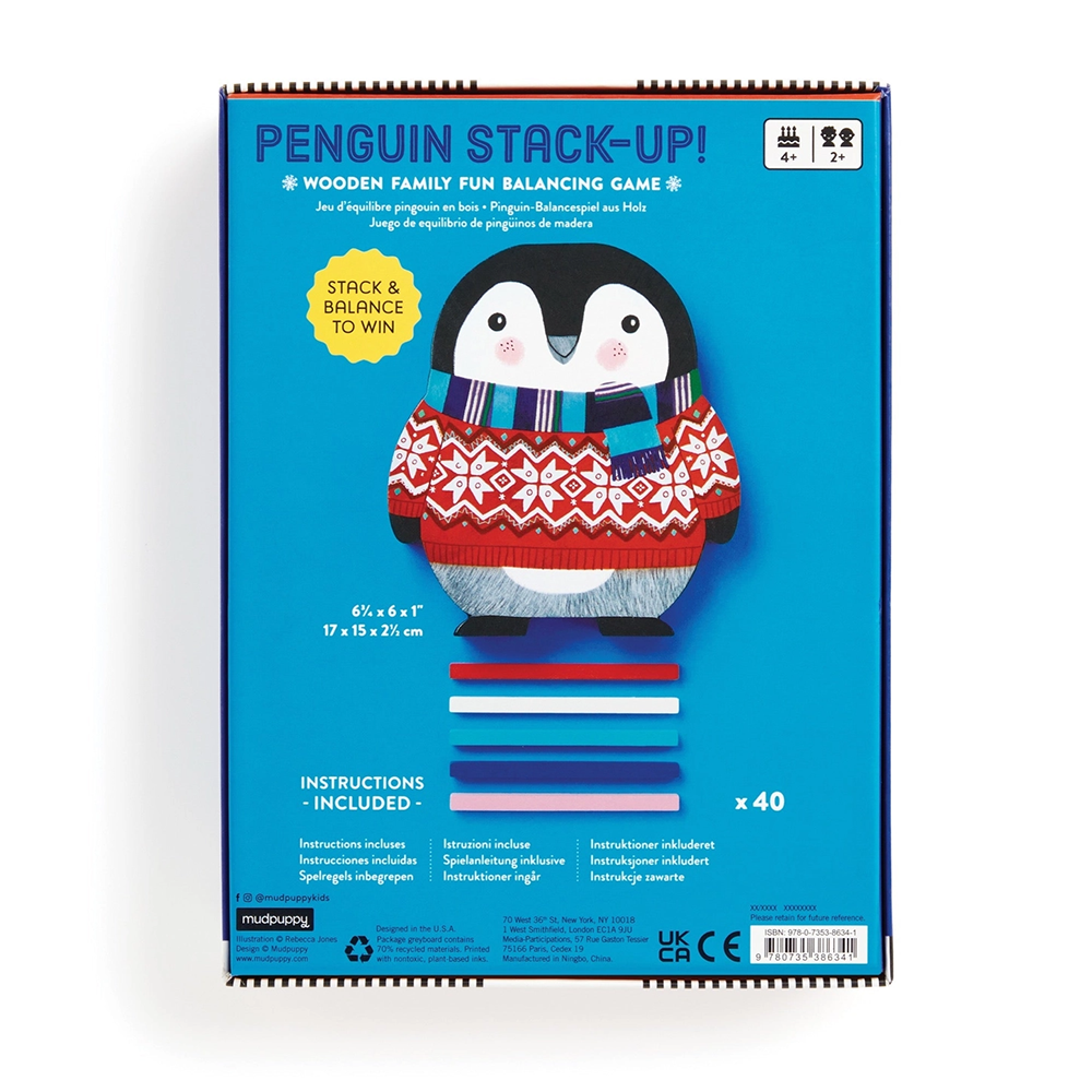 Penguin Stack-Up Wooden Balancing Game