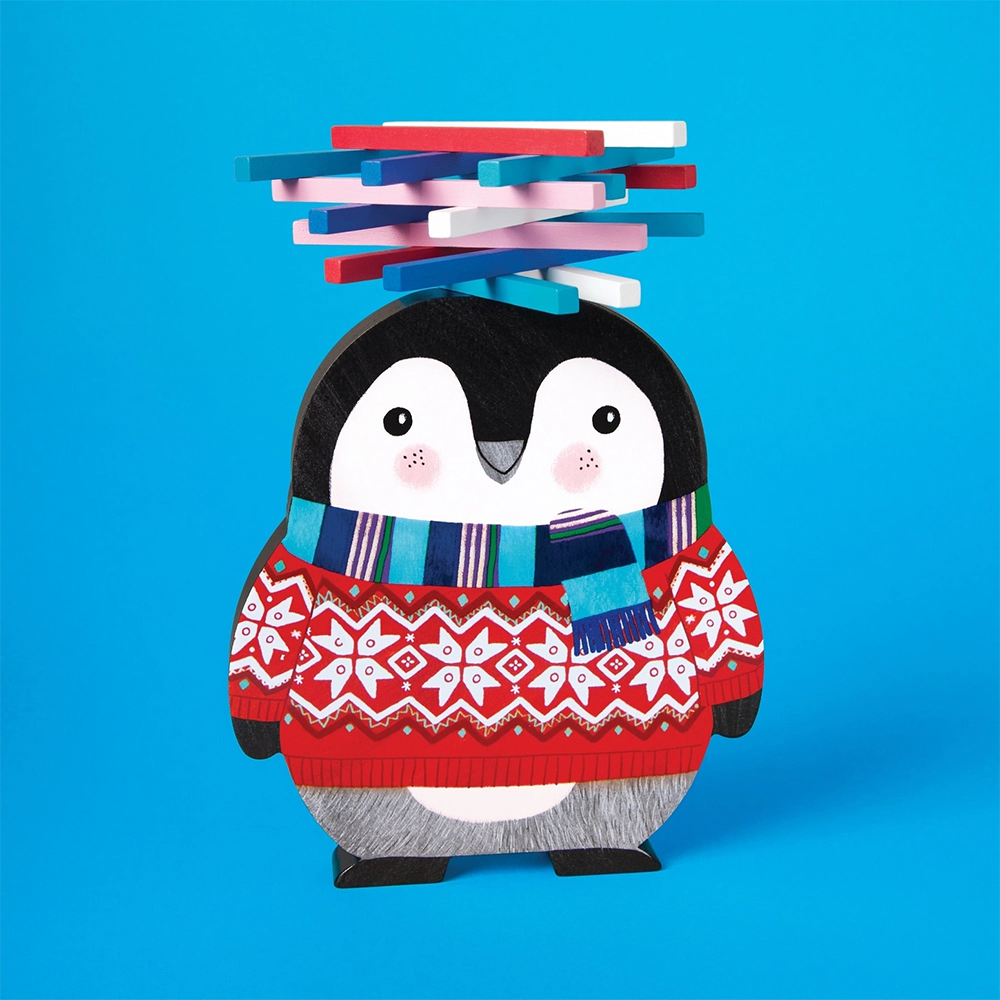 Penguin Stack-Up Wooden Balancing Game