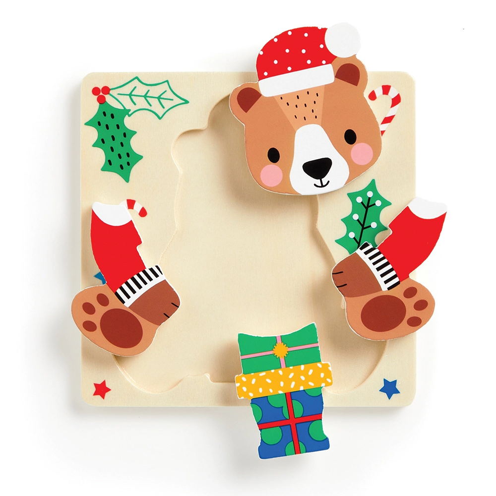 Festive Friends Set of 4 Wood Puzzles