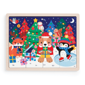 Chronicle Festive Friends 12 Piece Wooden Tray Puzzle