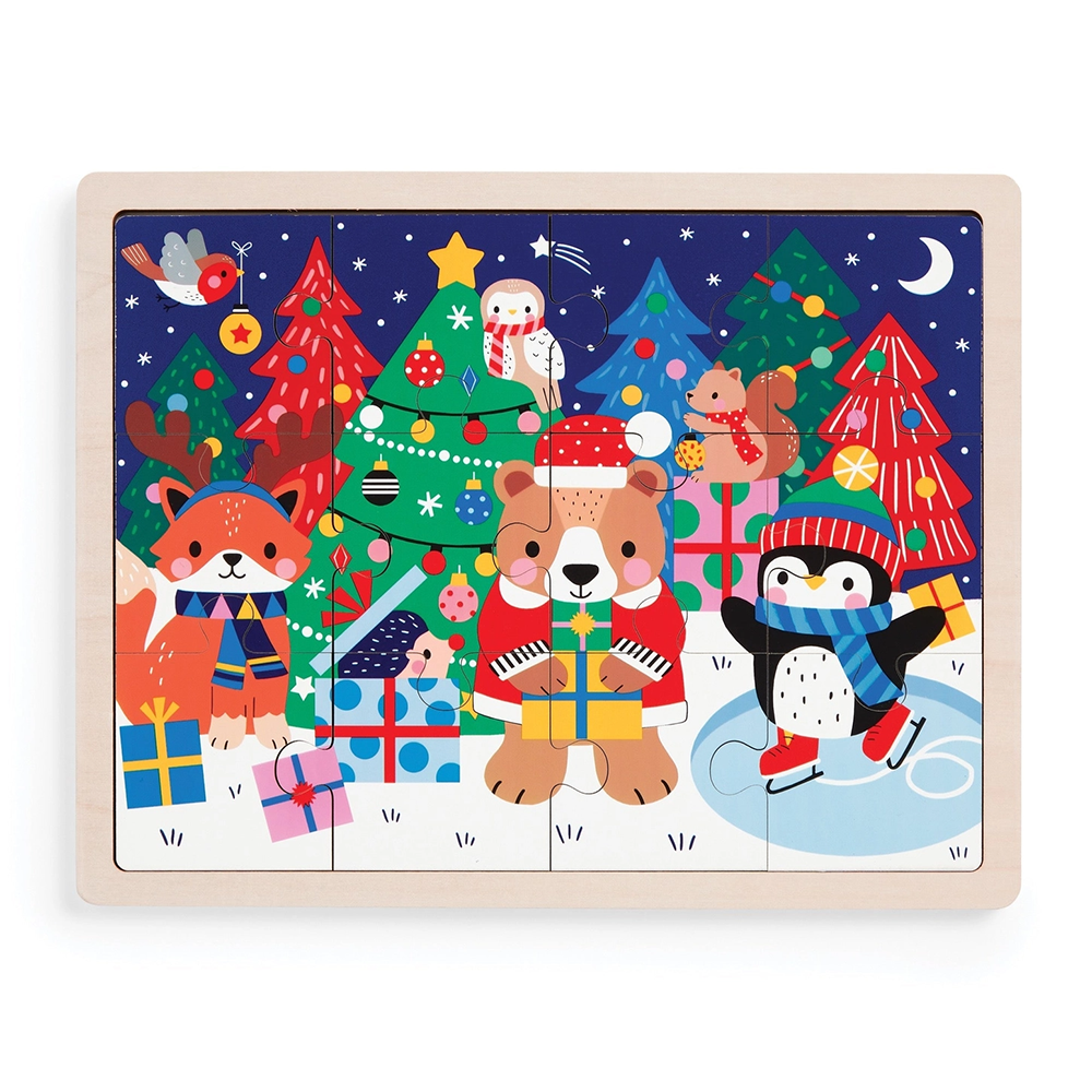 Chronicle Festive Friends 12 Piece Wooden Tray Puzzle