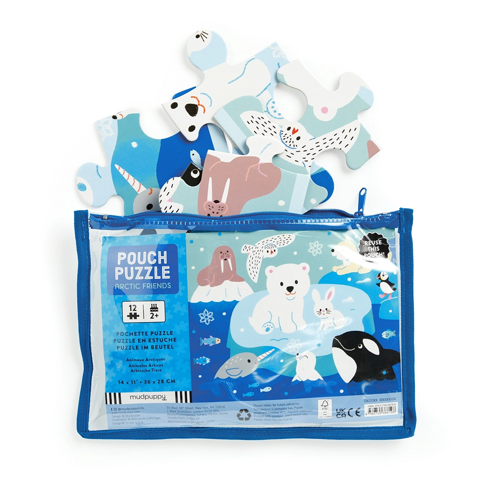 12 Piece Pouch Puzzle - Arctic Friends