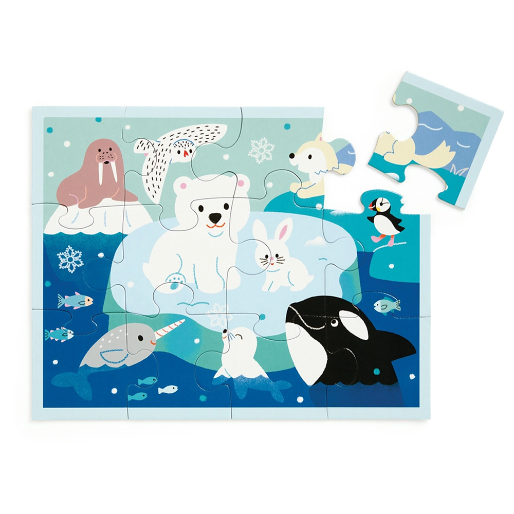 12 Piece Pouch Puzzle - Arctic Friends