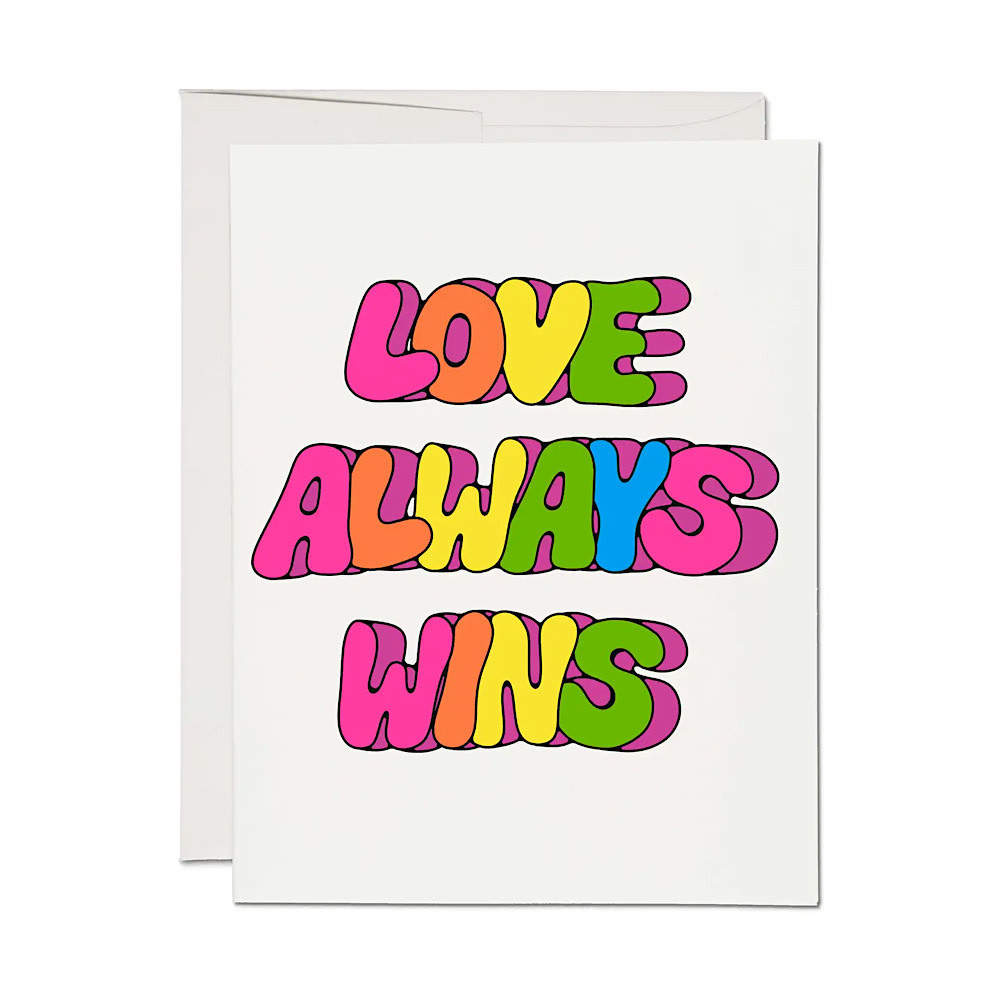 Red Cap Cards - Love Always Wins Card