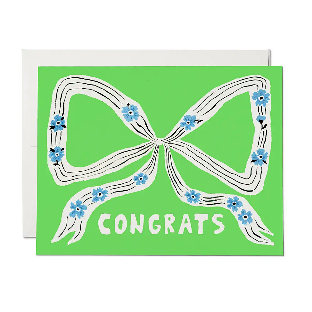 Red Cap Cards - Perfect Bow Congrats Card