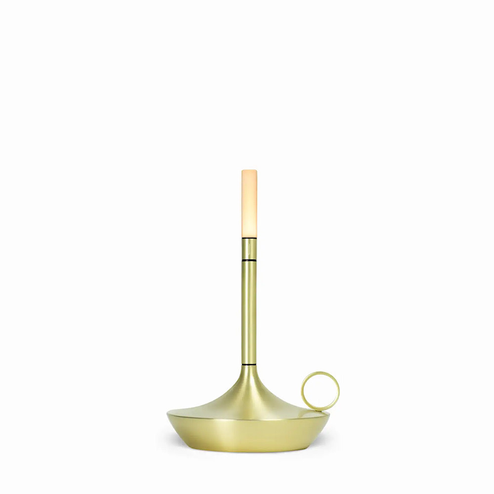 Graypants Wicks Candle Lamp - Short - Brass