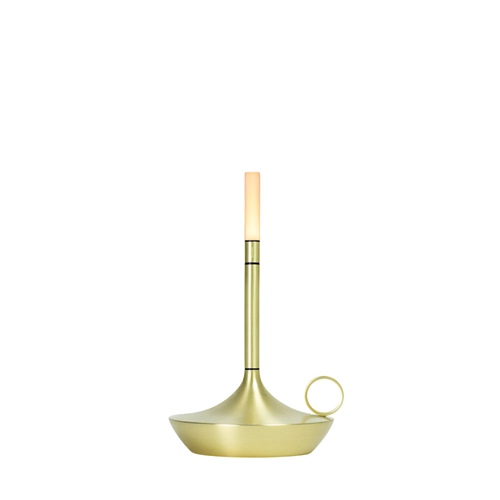 Wicks Candle Lamp - Short - Brass